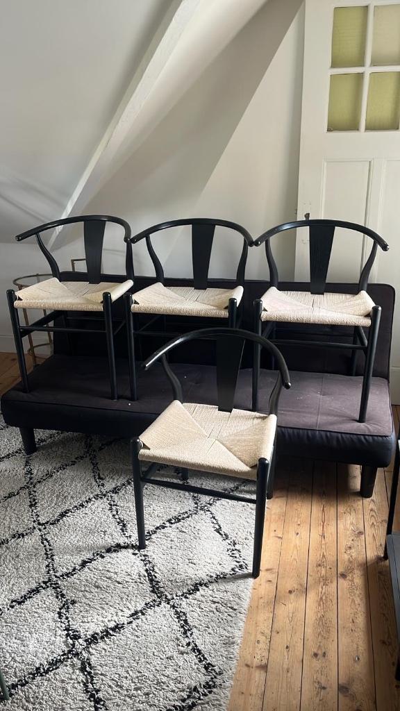 Sklum eetkamerstoel Elmwood Uish, Ophalen, Gebruikt, Zwart, Vier