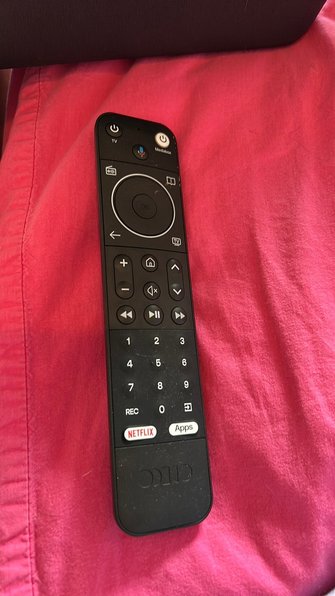 Odido tv mediabox ontvanger afstandsbediening remote, Ophalen of Verzenden, Zo goed als nieuw, Tv
