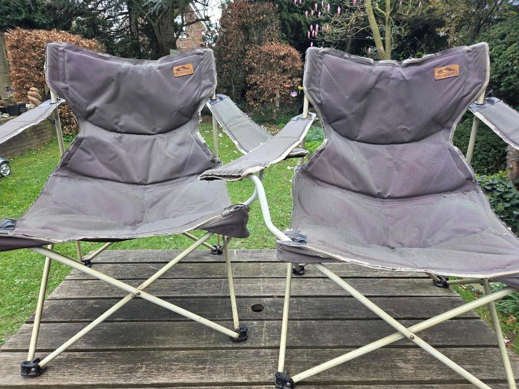 2 Versleten de waard Campingstoelen, Ophalen of Verzenden, Gebruikt, Campingstoel