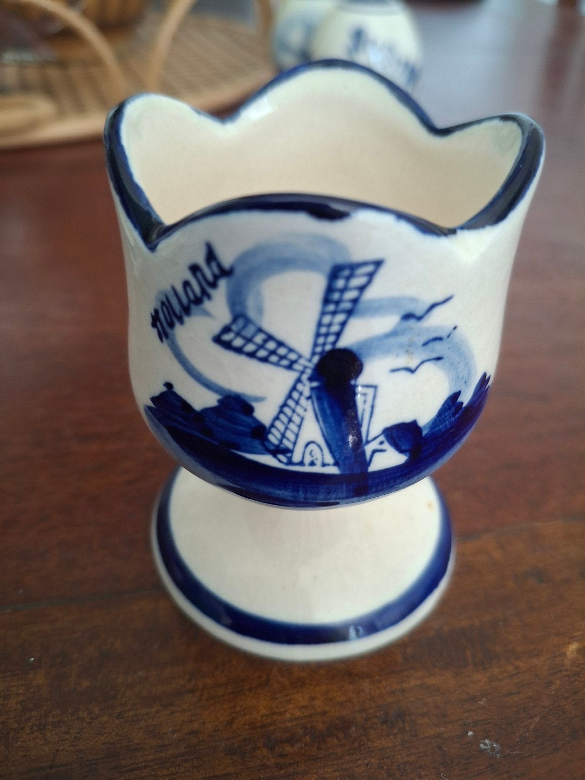 Set van 5 Handgeschilderde Delfts Blauwe Eierdopjes, Antiek en Kunst, Ophalen