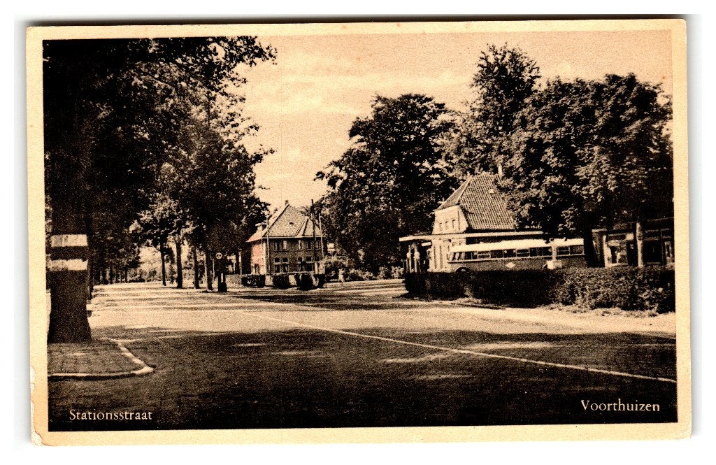 Voorthuizen, Stationsstraat. Lees beschrijving, Ophalen of Verzenden, 1940 tot 1960, Gelopen, Gelderland