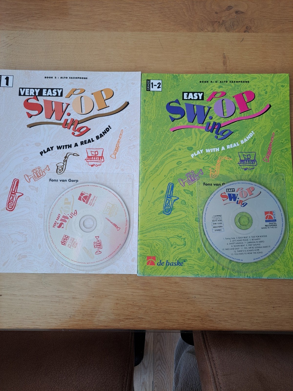 Easy Swing Saxofoon Boeken met CD - Fons van Gorp, Nieuw, Ophalen of Verzenden, Jazz, Saxofoon