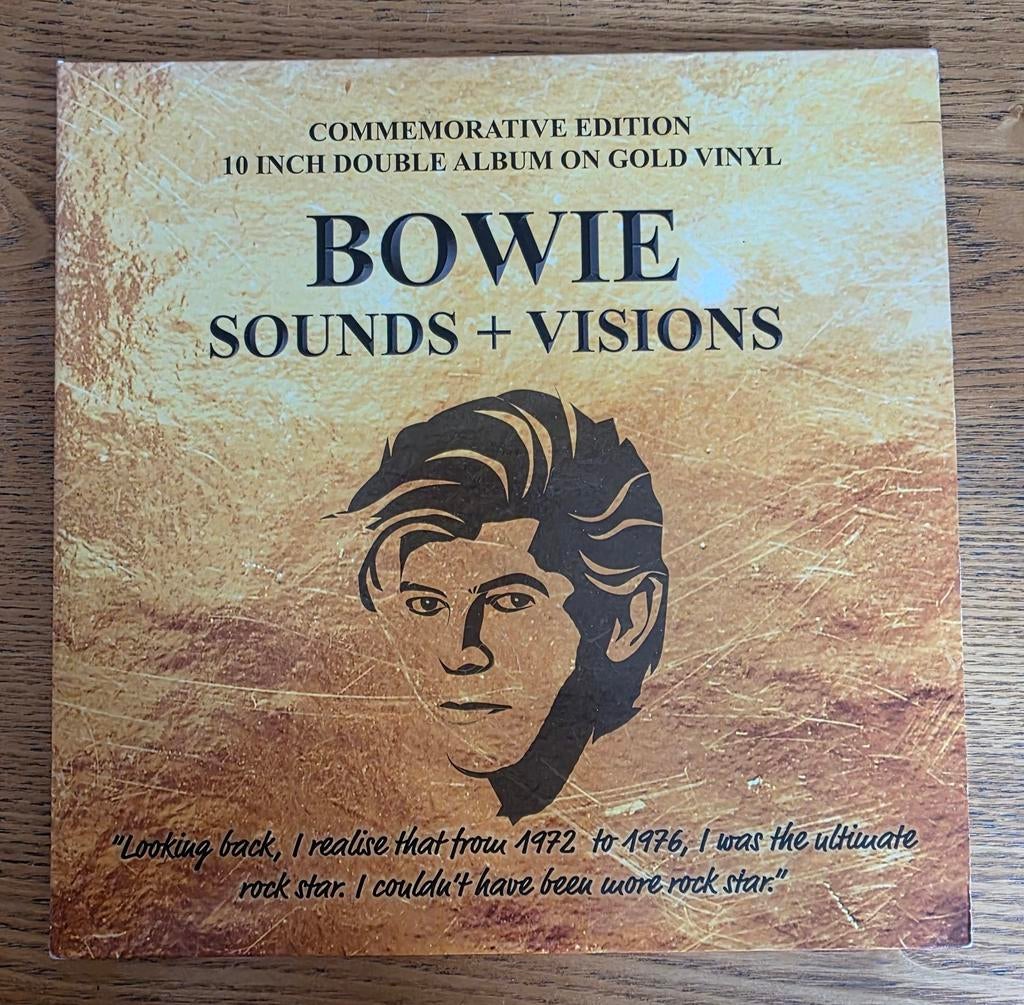 David Bowie -Sounds + Visions - Dubbel Goudkleurig 10" Vinyl, 10 inch, 1990 - 1999, Ophalen of Verzenden, Zo goed als nieuw