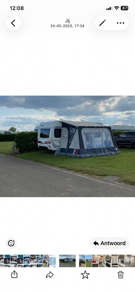 Voortent caravan, Caravans en Kamperen, Voortenten en Luifels, Ophalen, Zo goed als nieuw, Ten Cate All Season 200g/m2, Dorema