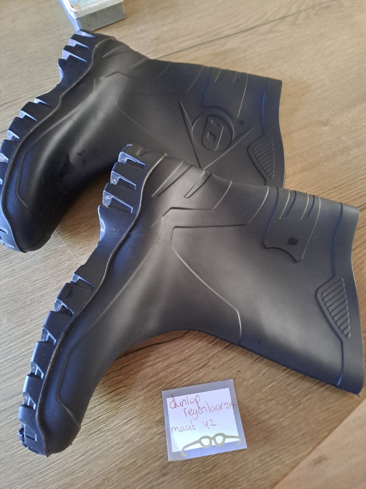 Dunlop regenlaarzen - Maat 42, Ophalen of Verzenden, Zo goed als nieuw, Zwart, Regenlaarzen