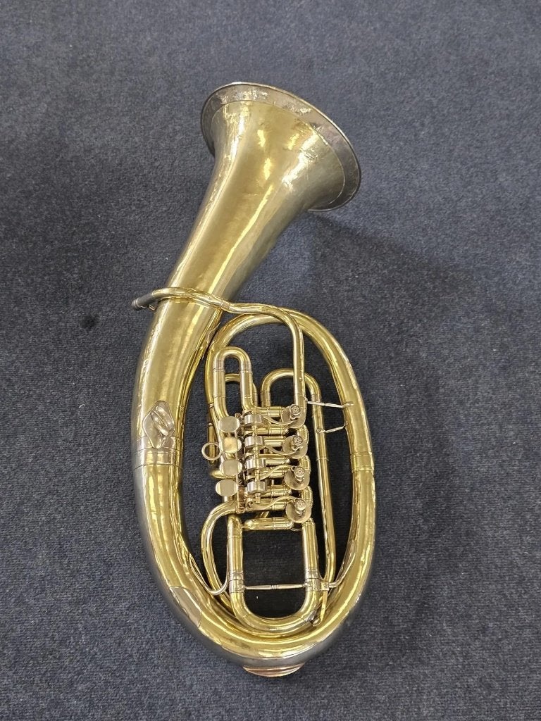 1900s Gebr. Alexander Mainz 4 valve Bb Oval Bariton, Ophalen, Gebruikt, Koperblazer