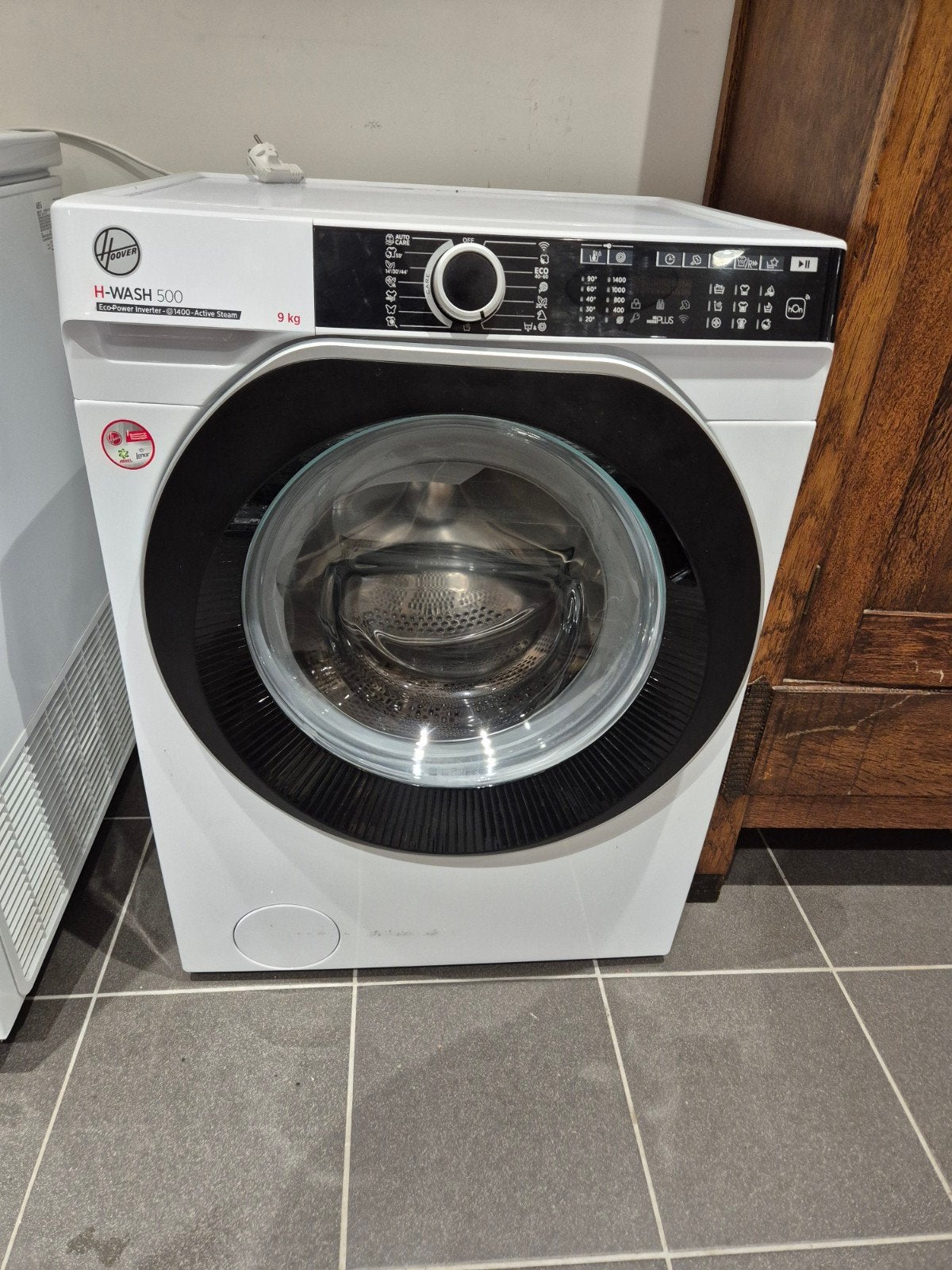 Hoover H-wash500 9 kilo wasmachine HWE49AMBS/1-S, Ophalen, 1200 tot 1600 toeren, Onbekend, Onbekend