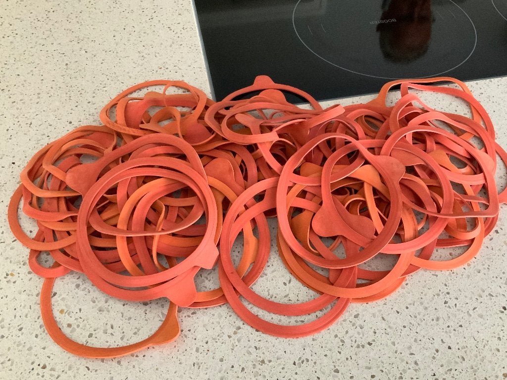 Weckpotten: 16x WECK + 47x Gerrix met ringen en klemmen., Ophalen, Overige merken, Glas, Overige typen