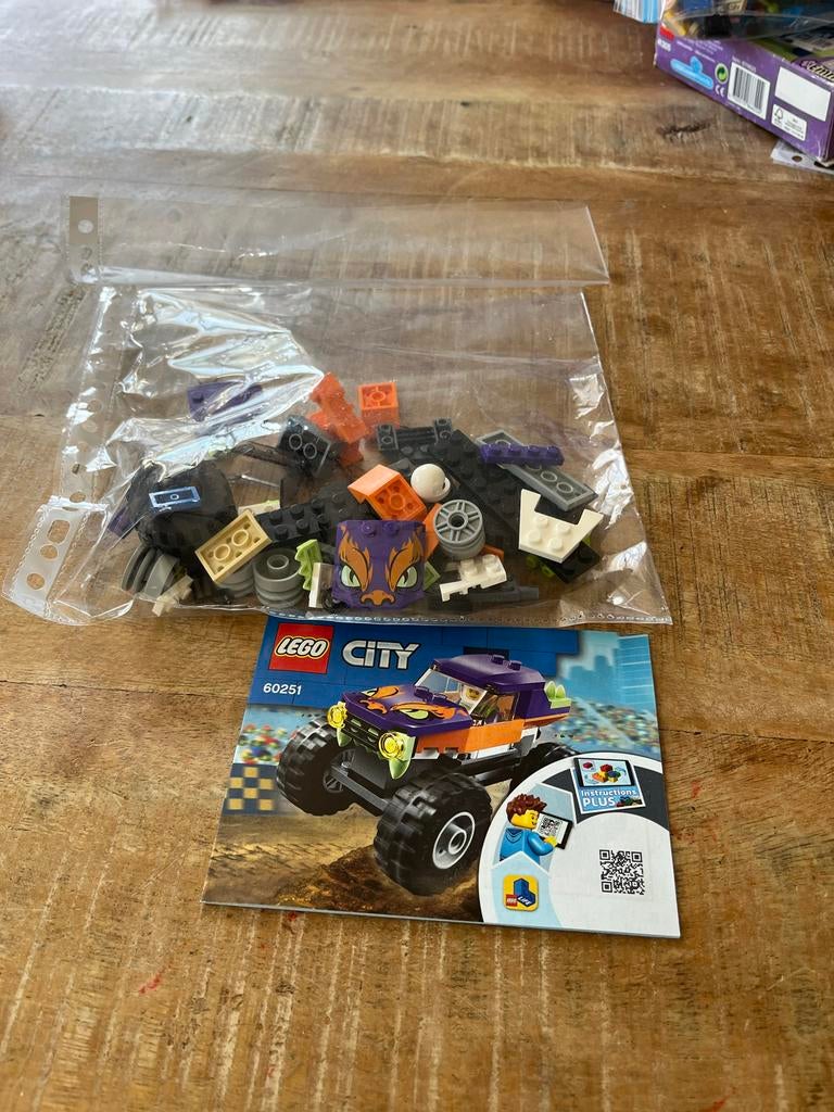 Lego City Monstertruck 60251 met instructies, Lego, Ophalen of Verzenden, Complete set, Inclusief instructies