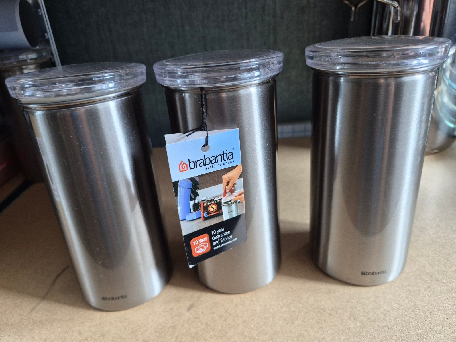 Brabantia Voorraadpotten - Set van 3 RVS, Ophalen of Verzenden, Voorraadpot, Metaal, Brabantia