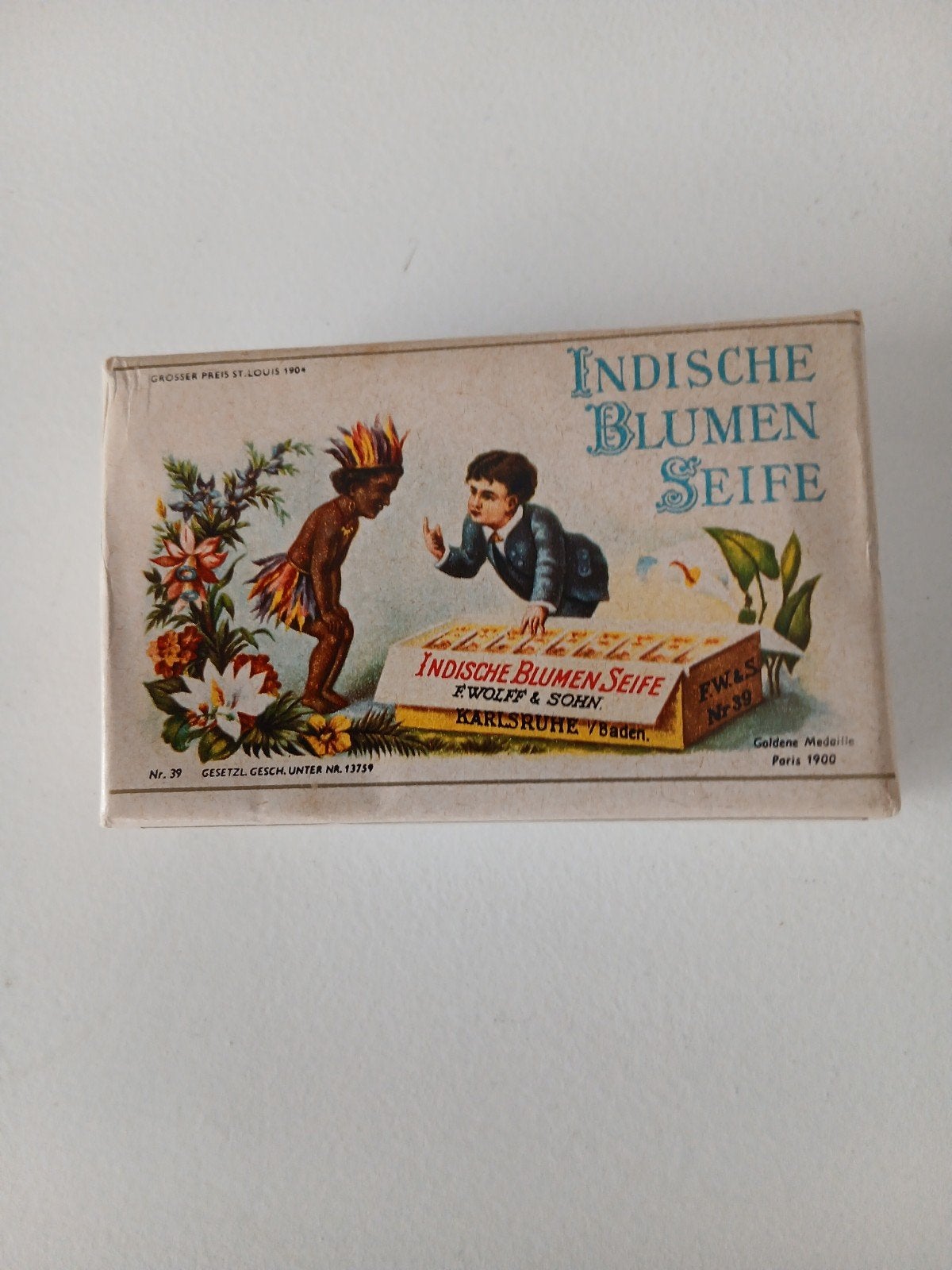 Vintage Indische Blumen Seife zeepdoosje, Made in W. Germany, Ophalen of Verzenden, Gebruikt