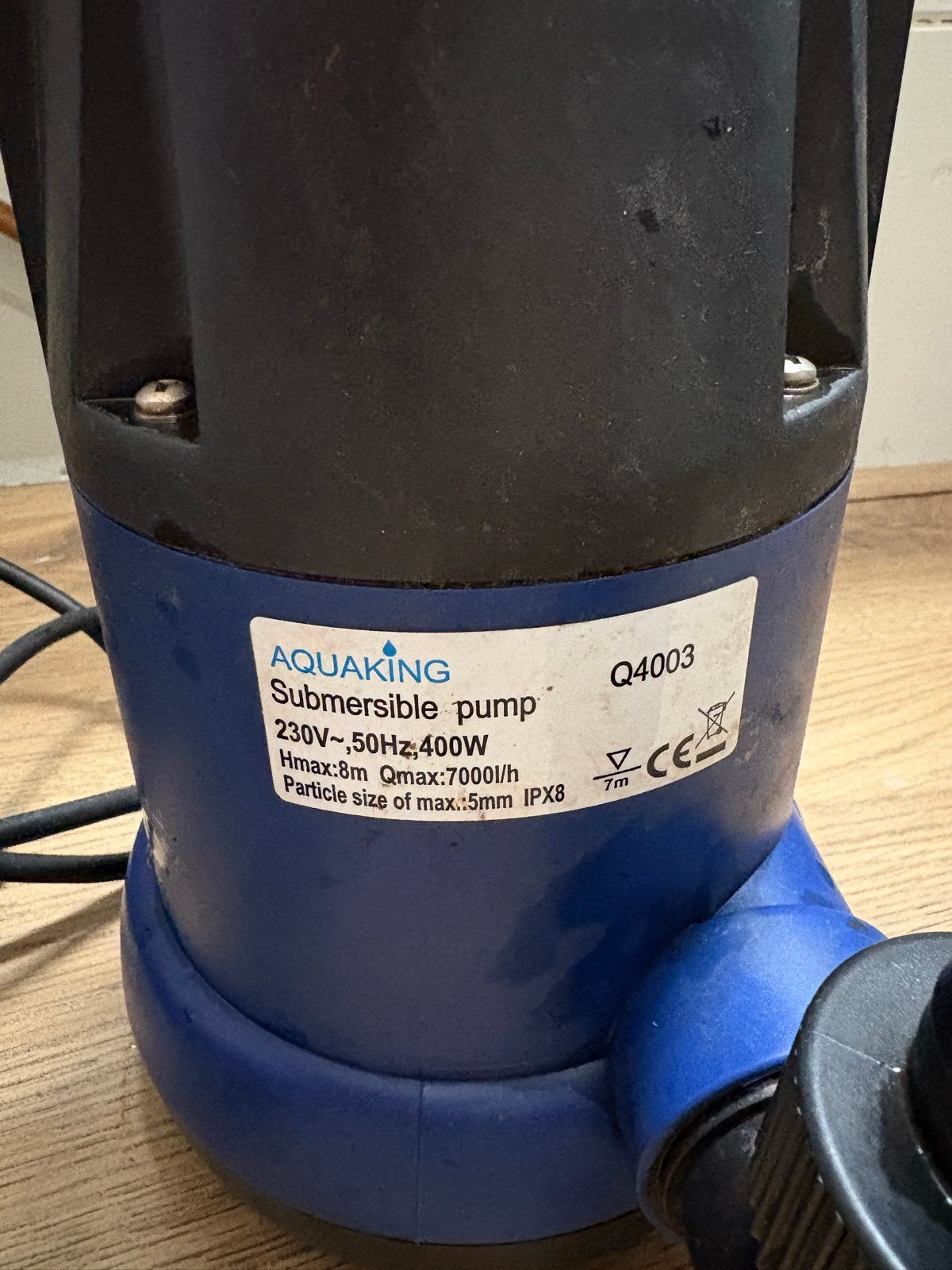 Aquaking Dompelpomp Q4003 - 400W, 7000l/h, Ophalen of Verzenden, Gebruikt, Elektrisch, Dompelpomp