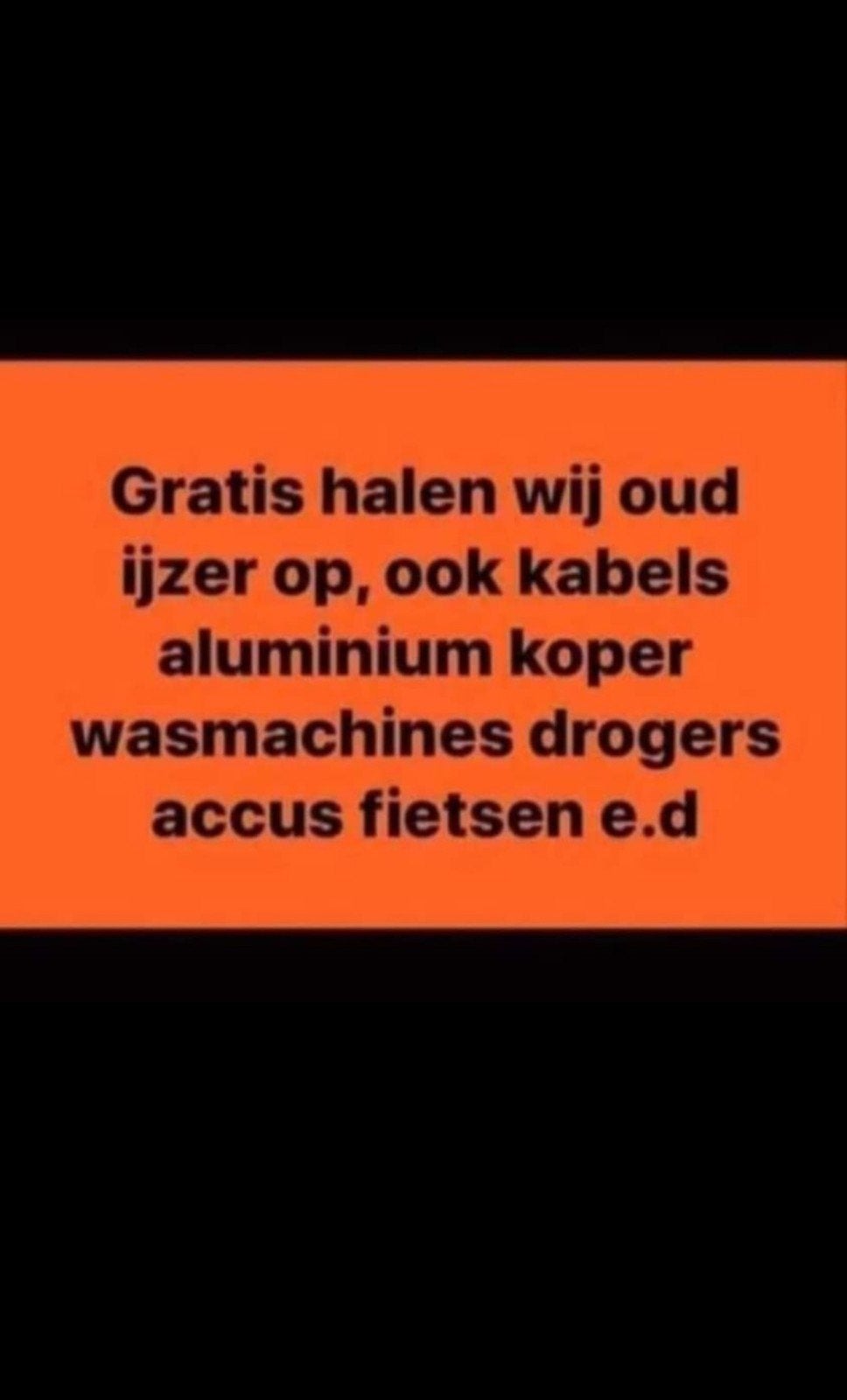 Gezocht: Oud ijzer, metalen en apparaten (geen koelkasten), Ophalen of Verzenden
