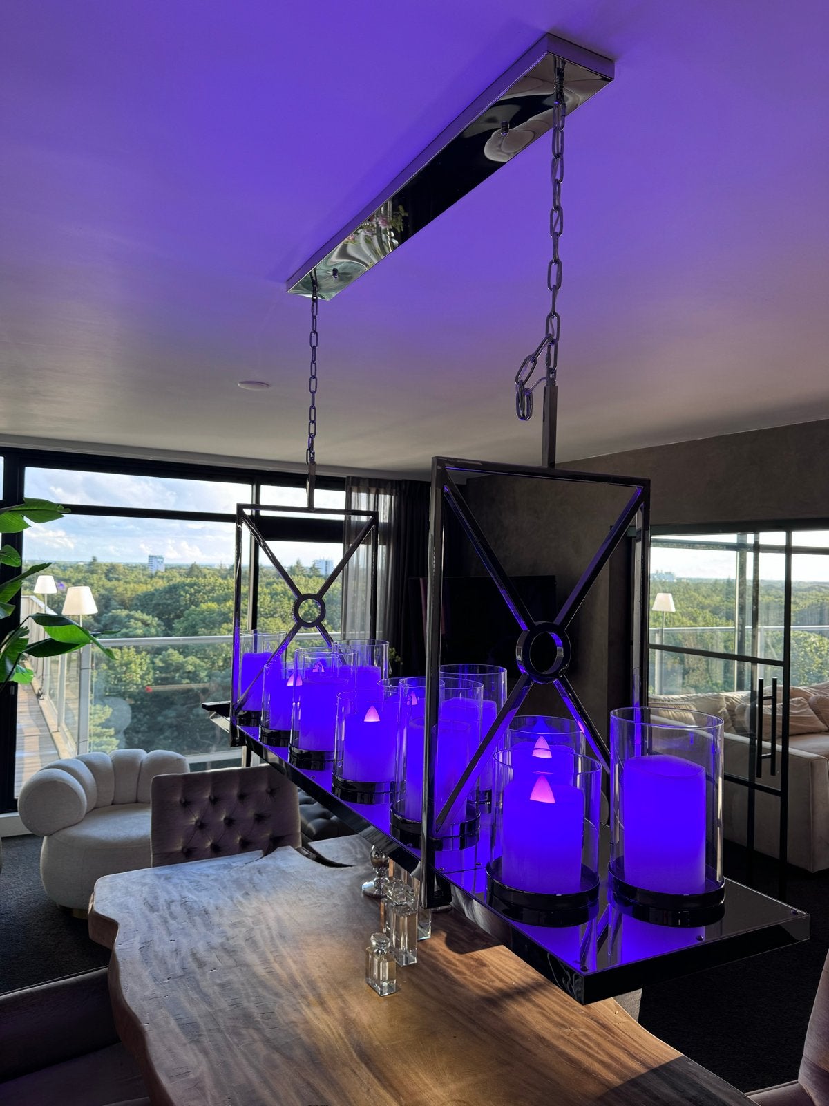 EICHHOLTZ DESIGN Summit - Gepolijst RVS met Kleurlicht, Ophalen of Verzenden, Zo goed als nieuw, Metaal