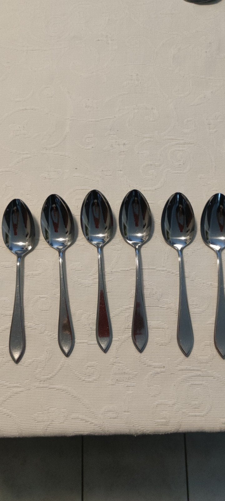 INOXA Vlekvrijmassiv grote lepels 6x, Antiek en Kunst, Antiek | Bestek, Ophalen of Verzenden
