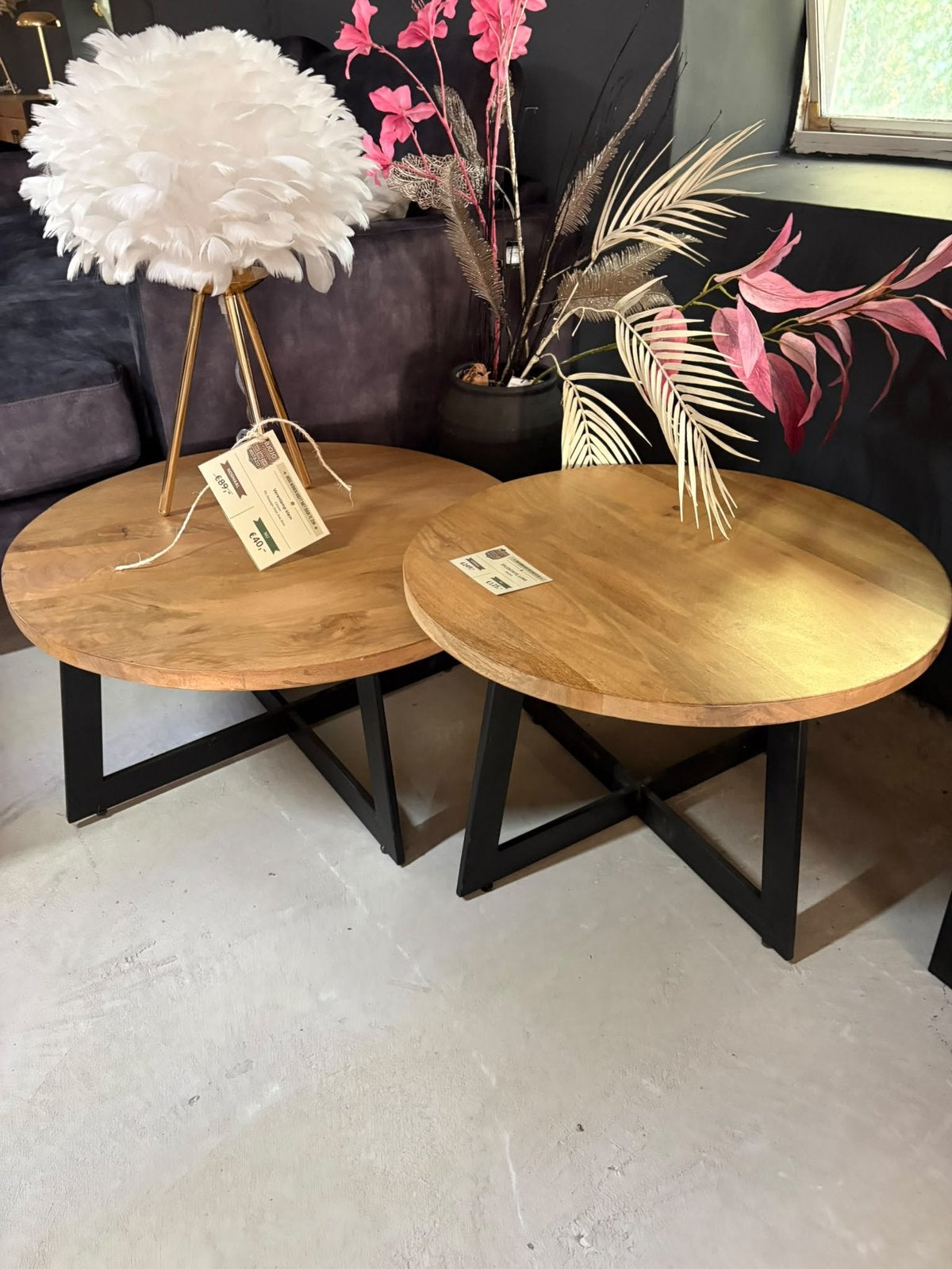 Salon tafeltjes €125,-, Huis en Inrichting, Ophalen, Nieuw, Rond, 50 tot 100 cm