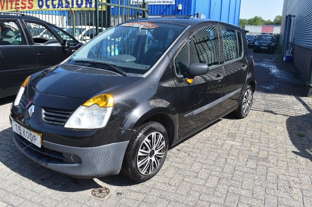 Renault Modus 1.2 16V Autbas E4 2004 Zwart, Voorwielaandrijving, 74 pk, 4 cilinders, 1095 kg