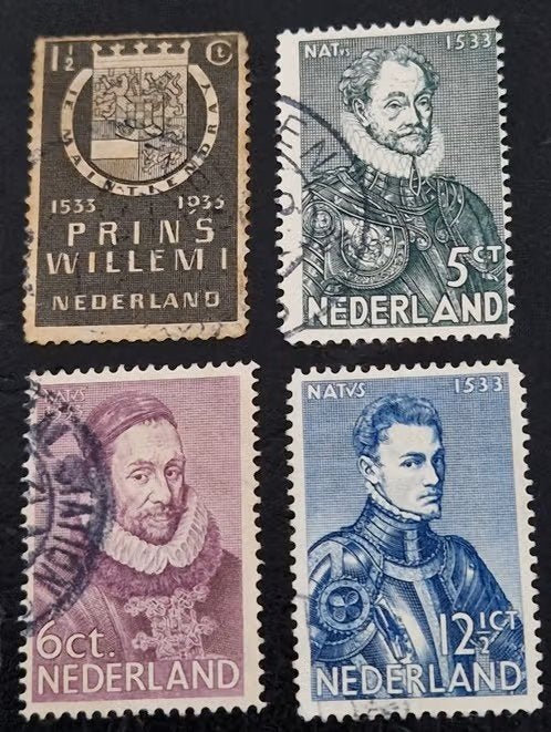 Nederland 1933  - nvph 252-255  - Herdenkingszegels    abl, Postzegels en Munten, Postzegels | Nederland, Ophalen of Verzenden