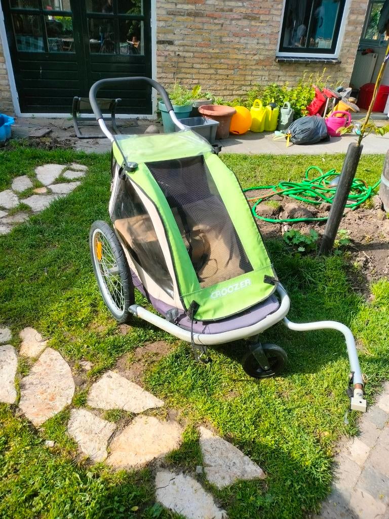 Croozer 737 Fietskar met Loopbeugel, Zwenkwiel, Fietsen en Brommers, Fietsaccessoires | Aanhangers en Karren, Ophalen, Gebruikt