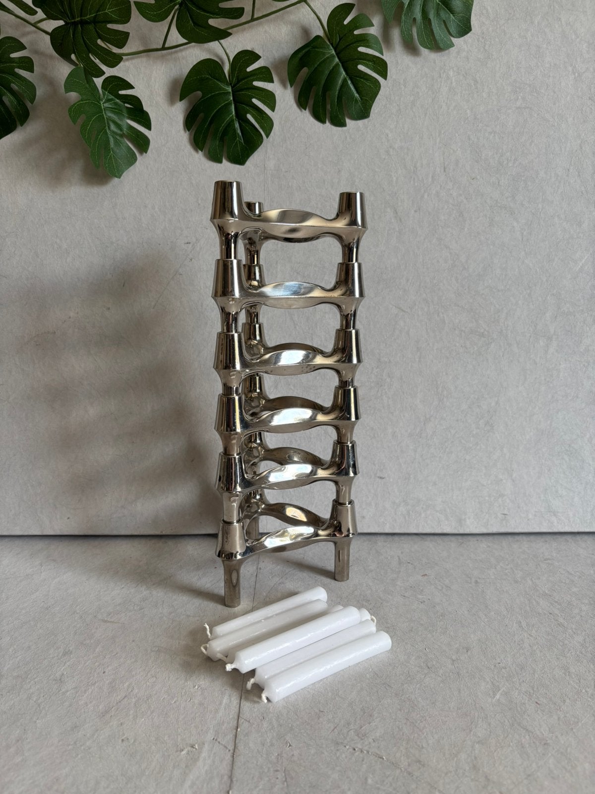 Originele Stoff Nagel BMF vintage kandelaren set van 6 stuks, Ophalen of Verzenden, Gebruikt, Kandelaar