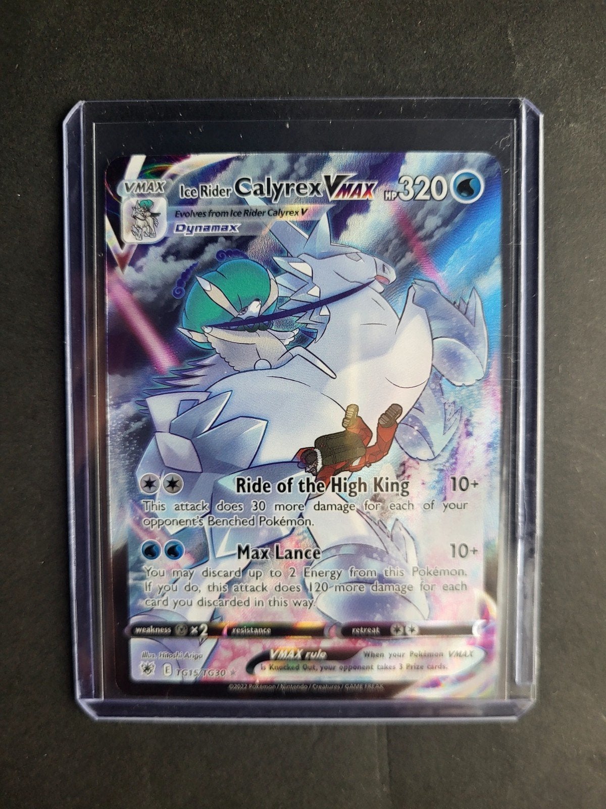 Ice Rider Calyrex VMAX Pokémon kaart (075/198), Verzenden, Zo goed als nieuw, Losse kaart