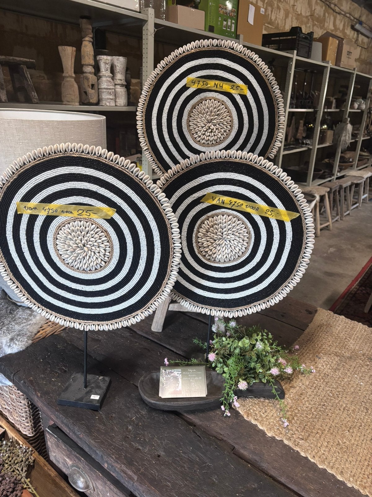 Aanbieding; schelpen op standaard, Ophalen of Verzenden