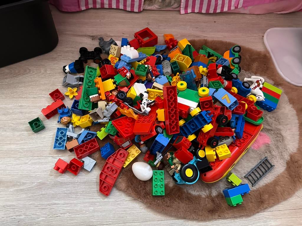 Grote partij Duplo blokken en figuren, Kinderen en Baby's, Speelgoed | Bouwstenen, Ophalen of Verzenden, Zo goed als nieuw