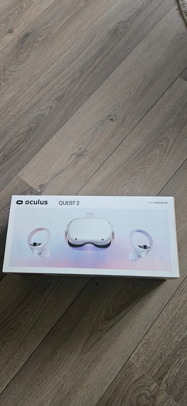 Oculus Quest 2 VR-bril met controllers, Spelcomputers en Games, Virtual Reality, Zo goed als nieuw, Overige platformen, VR-bril