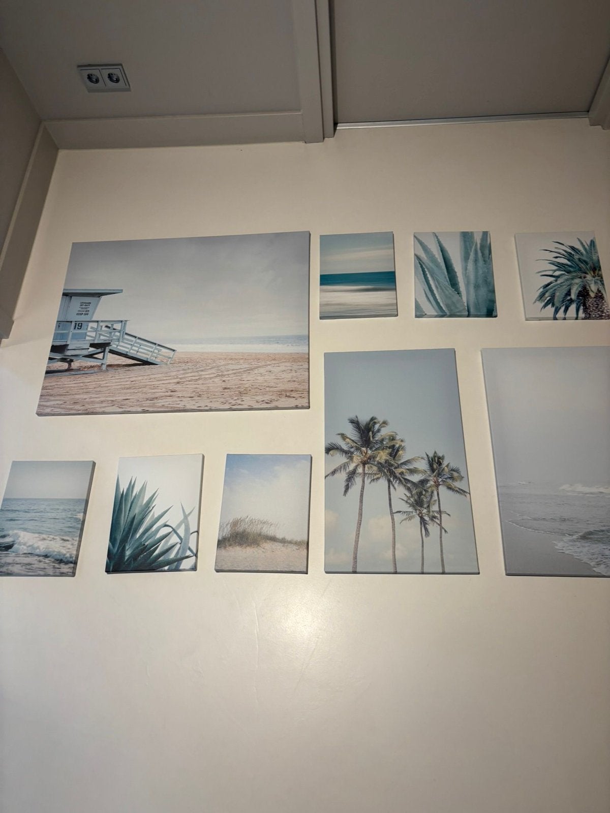 Set van 10 strand- en natuurprints op canvas, Ophalen, 50 – 75, 75 tot 100 cm, Print