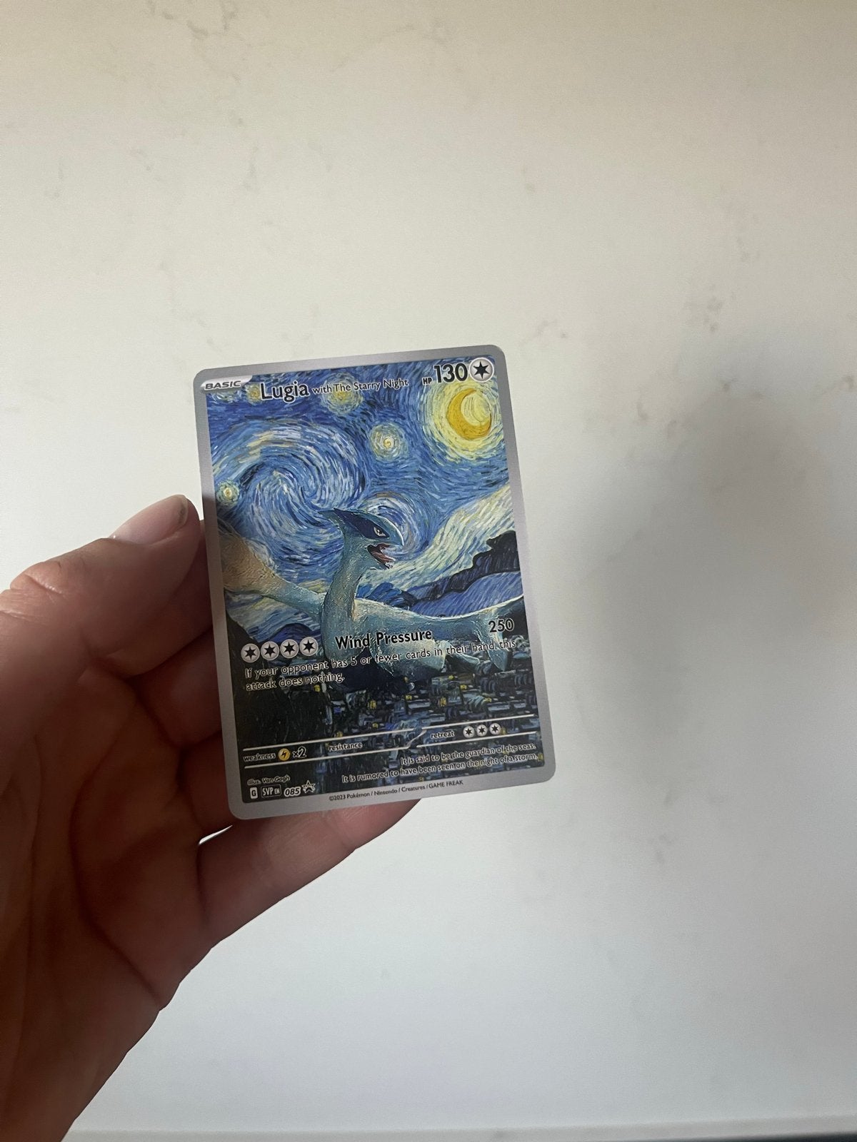 Lugia VSTAR Universe Pokémon Kaart - Van Gogh Stijl, Ophalen of Verzenden, Zo goed als nieuw, Losse kaart