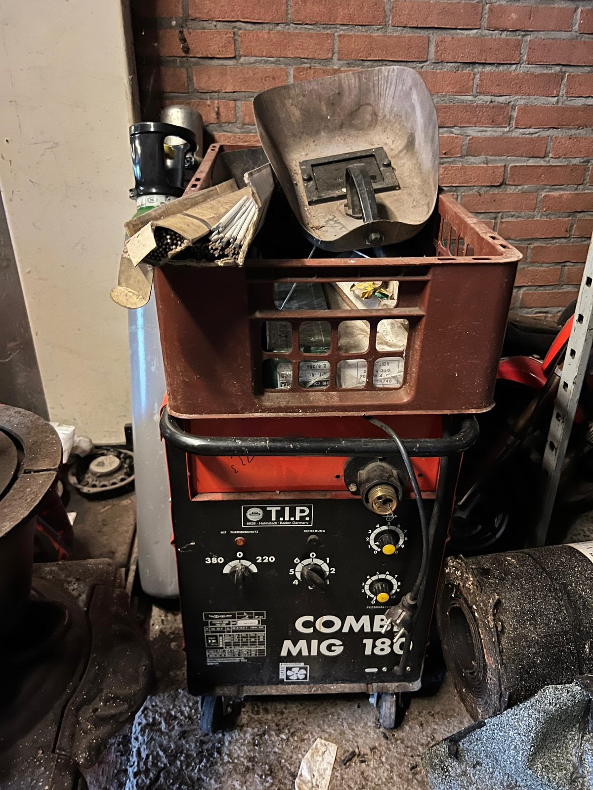 Lasapparaat combi MIG (inclusief fles en staafjes), Ophalen, Gebruikt, 150 tot 250 ampère, Co2