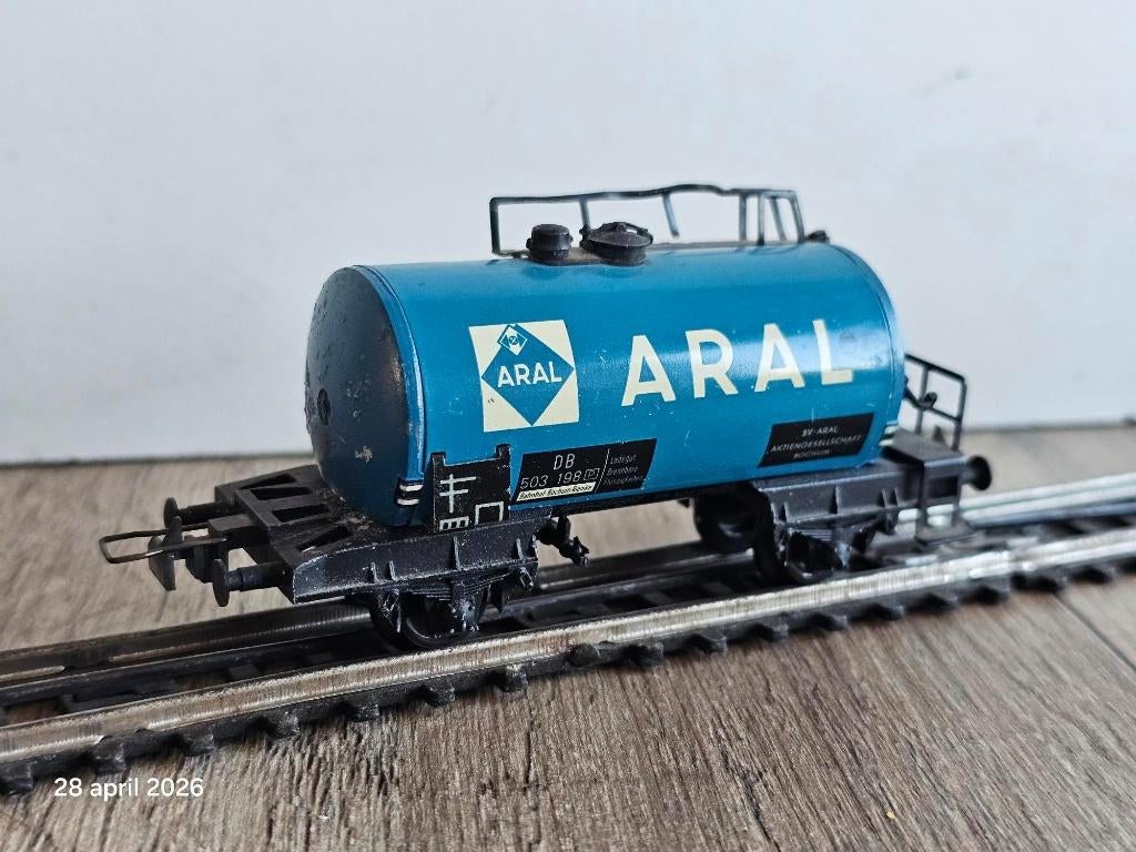 Modeltrein Ho TRIX-EXPRESS 3 rail ketelwagen, wagon ARAL, Gebruikt, Gelijkstroom, Trix, Wagon