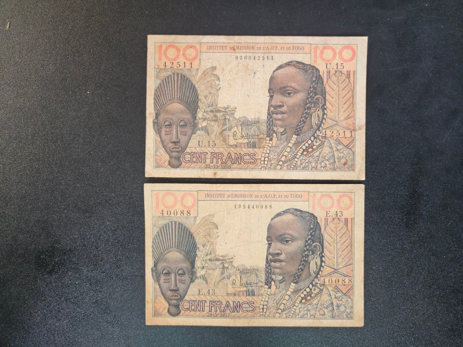Frans West Afrika & Togo pick 46 1956, Ophalen of Verzenden, Overige landen, Los biljet
