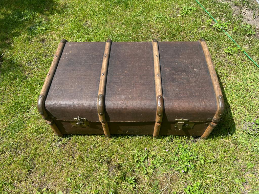 Antieke koffer / reiskist - Vintage decoratie, Antiek en Kunst, Ophalen