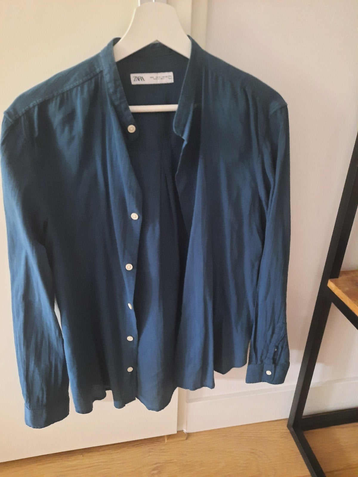 linnen blouse, Ophalen of Verzenden, Zo goed als nieuw, Blauw, Zara
