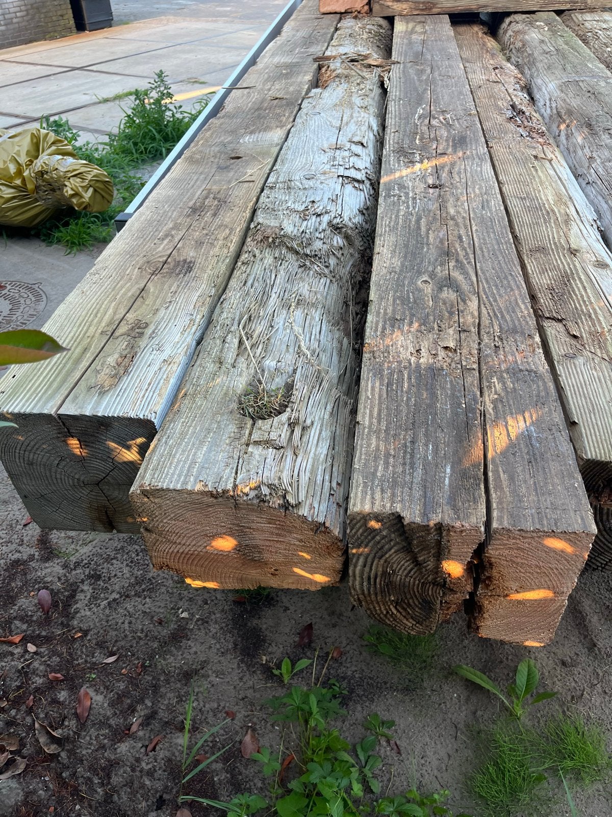 Robuuste gebruikte houten balken - Diverse lengtes, Ophalen, Gebruikt, Balk, Overige houtsoorten