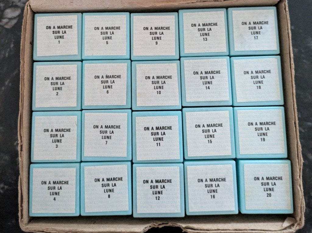 Tintin mannen op de maan film fixes 35 mm toverlantaarn, Verzenden, Kuifje, Zo goed als nieuw, Beeldje of Figuurtje