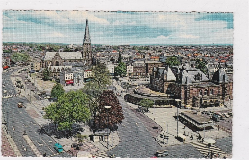18730 Arnhem gelderland Panorama en Velperplein, Ophalen of Verzenden, 1940 tot 1960, Gelopen, Gelderland