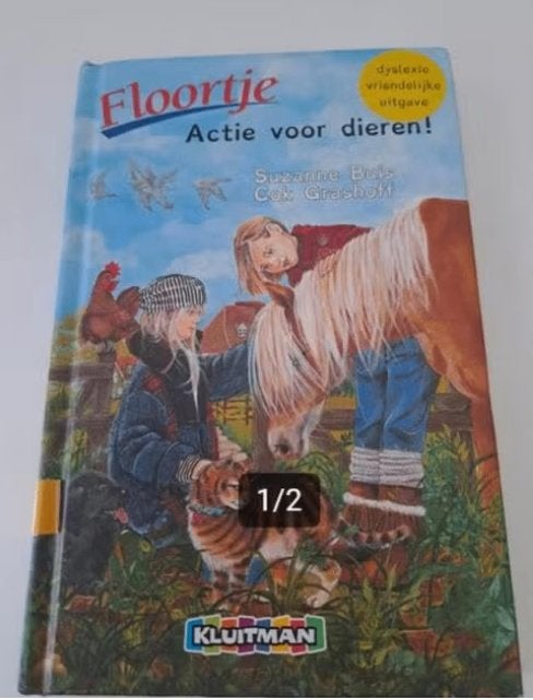Floortje - Actie voor dieren! - Dyslexievriendelijke uitgave, Ophalen of Verzenden, Zo goed als nieuw, Fictie algemeen
