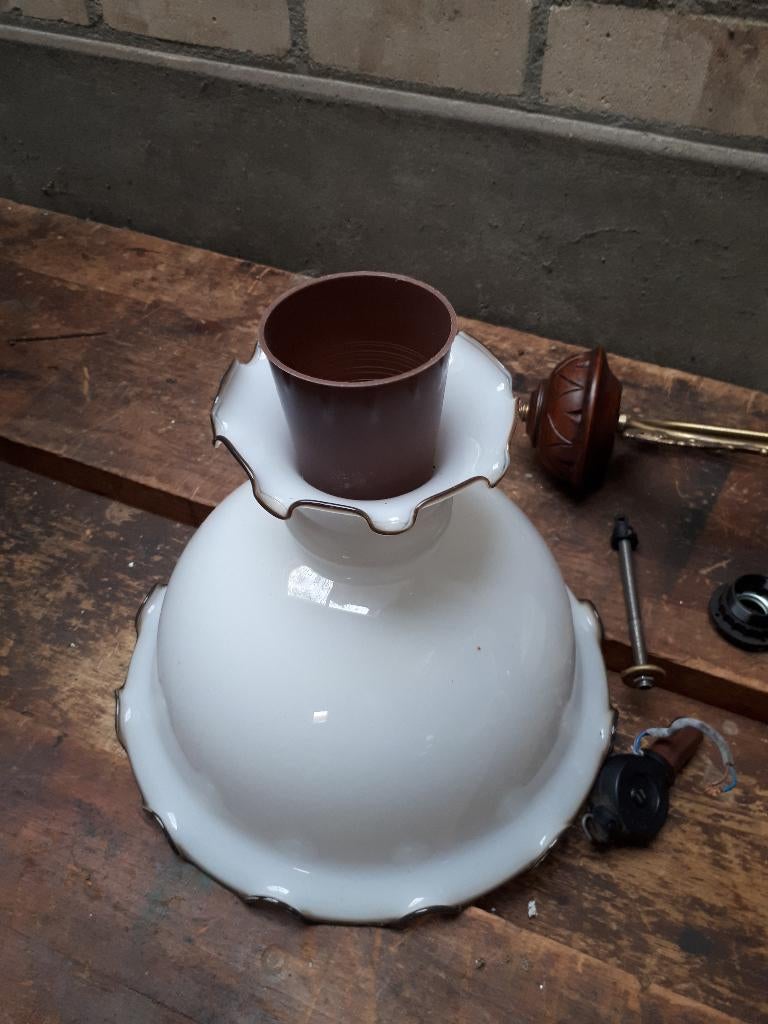 lamp, Huis en Inrichting, Lampen | Hanglampen, Ophalen, Zo goed als nieuw, Glas, Minder dan 50 cm