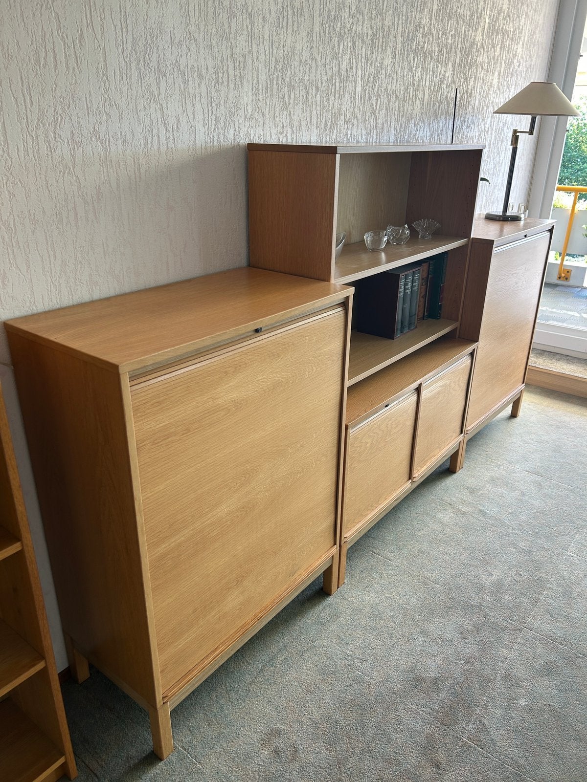 Eiken kastenwand bestaande uit 3 aparte onderdelen, Ophalen, Gebruikt, Met klep(pen), 100 tot 150 cm