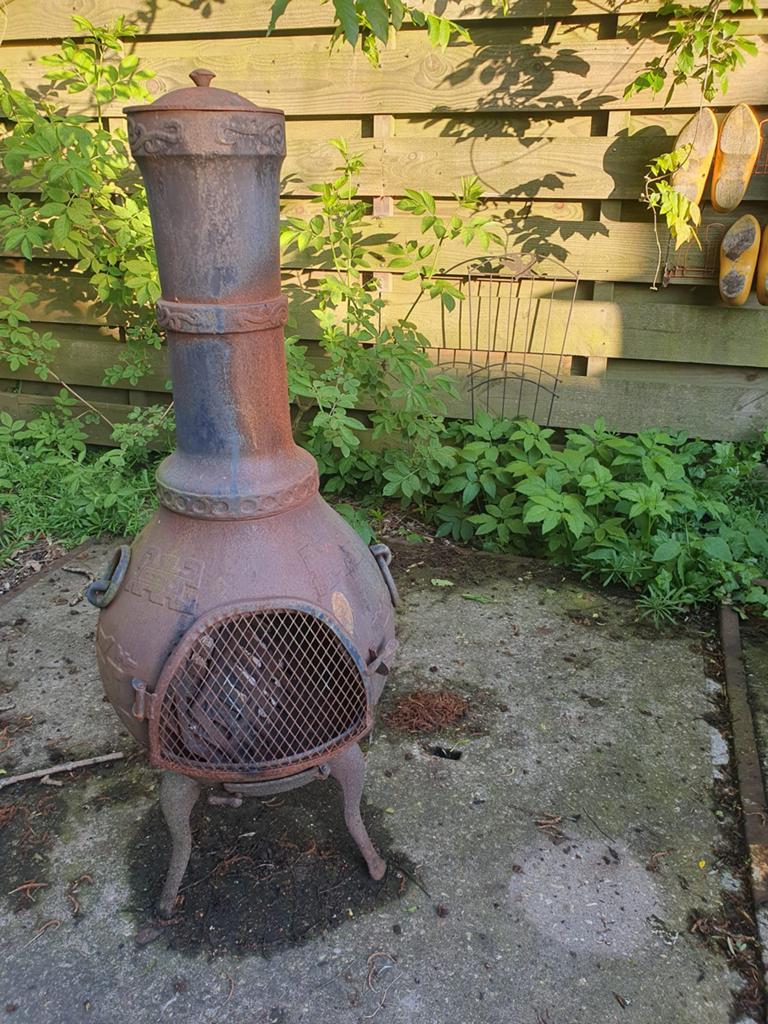 Ijzeren tuinhaard, Tuin en Terras, Ophalen, Gebruikt