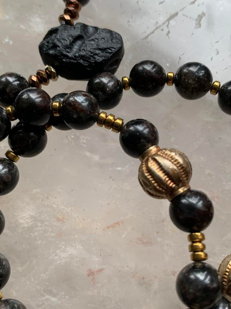 Nuummiet tovenaarssteen beschermt intuïtie power uniek, Sieraden, Tassen en Uiterlijk, Armbanden, Zwart, Nieuw, Ophalen of Verzenden