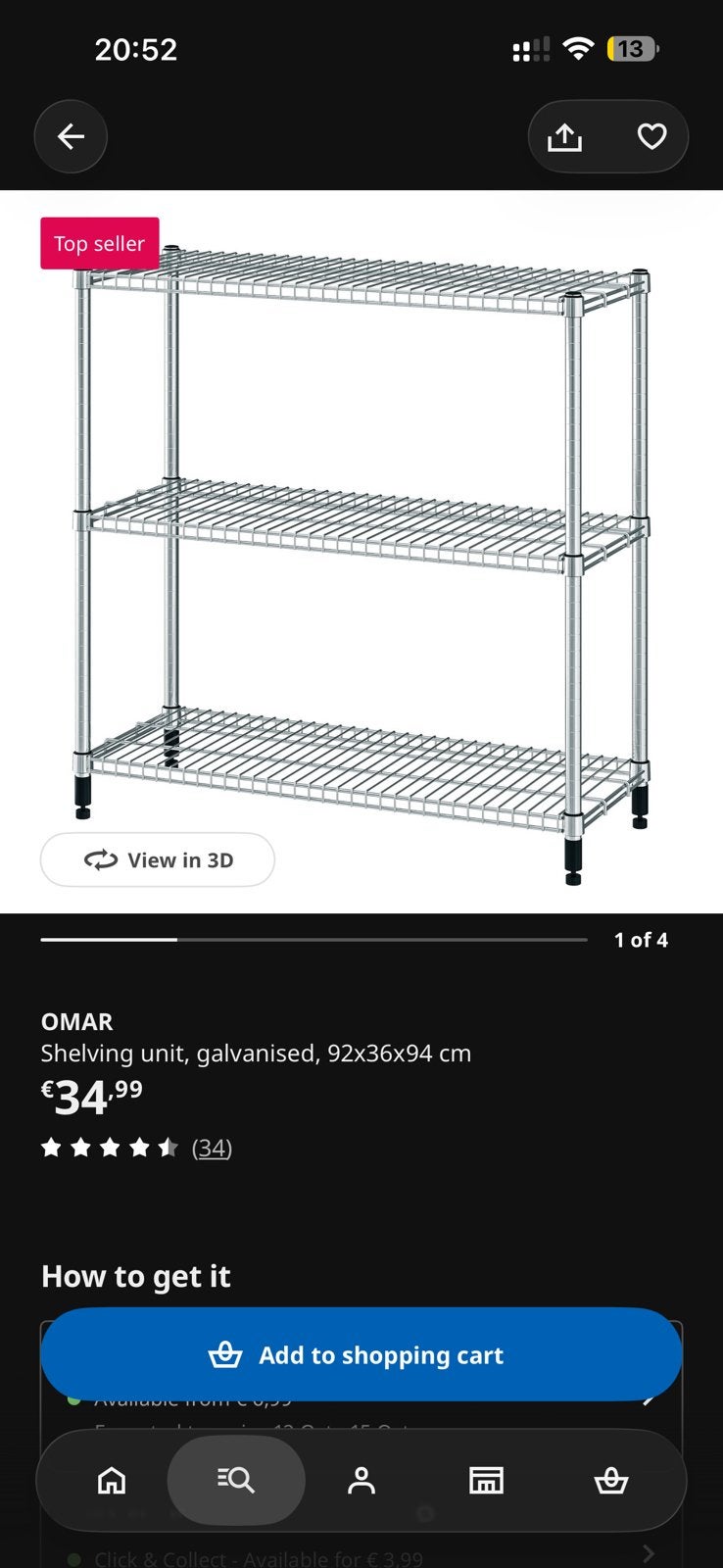 Ikea Omar kast, Huis en Inrichting, Ophalen, Zo goed als nieuw