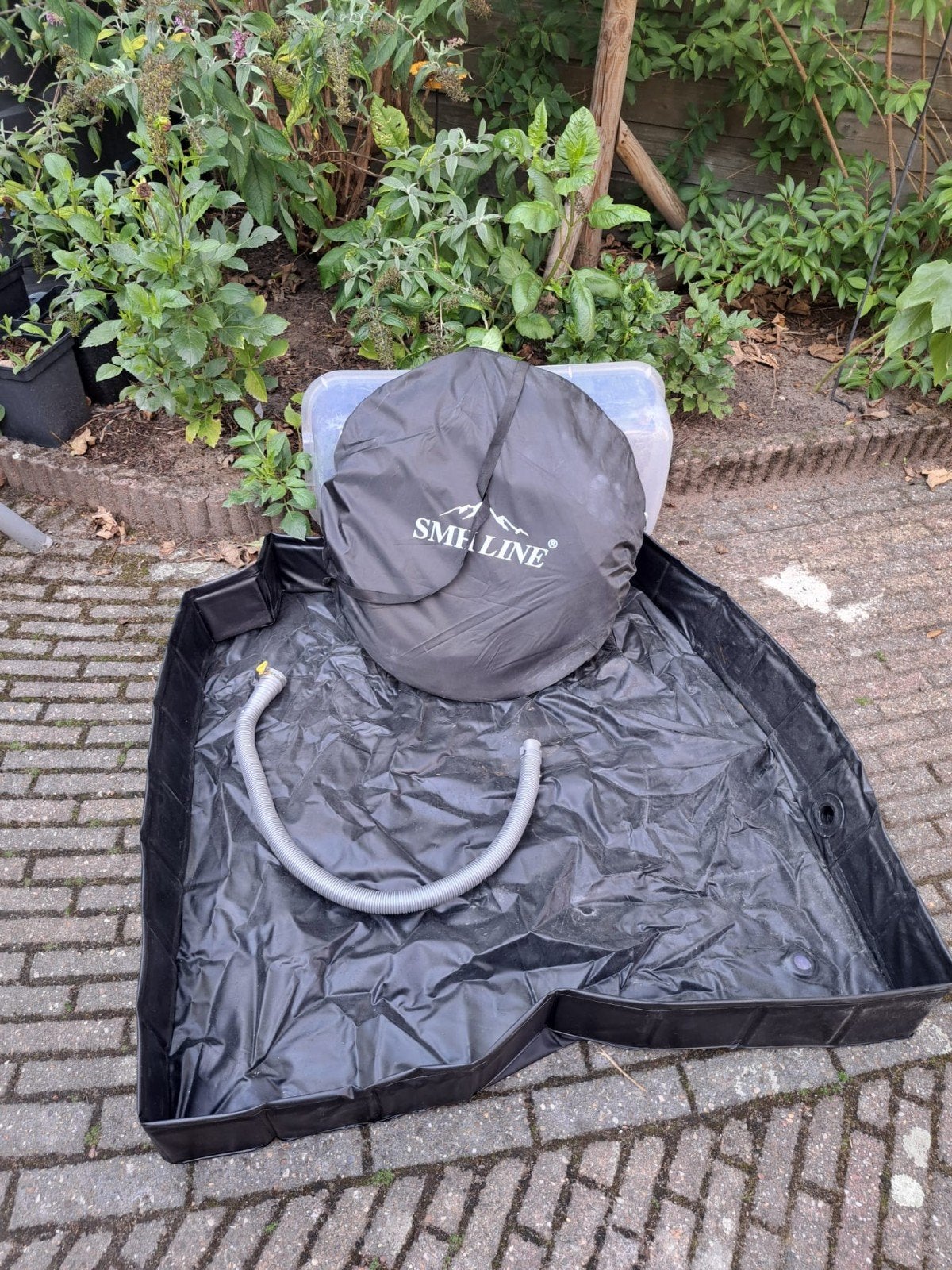 Douchtent met opvouwbare douchebak - Camping/Outdoor, Ophalen, Zo goed als nieuw