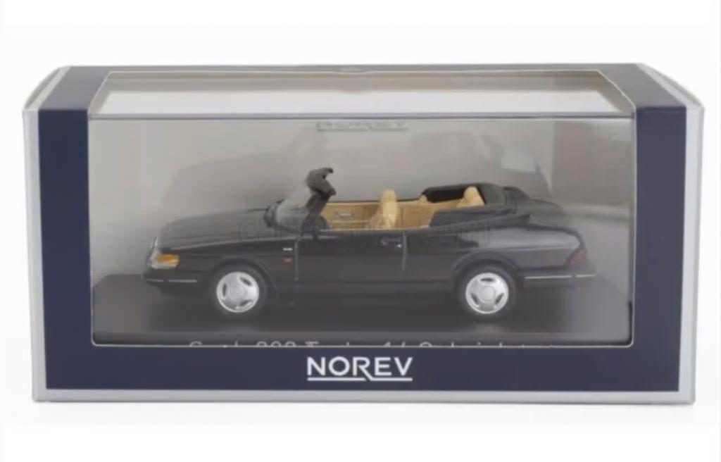 Saab 900 Turbo cabrio '92 zwart schaal 1:43 NOREV Ref 810045, Verzenden, Nieuw, Auto, Norev