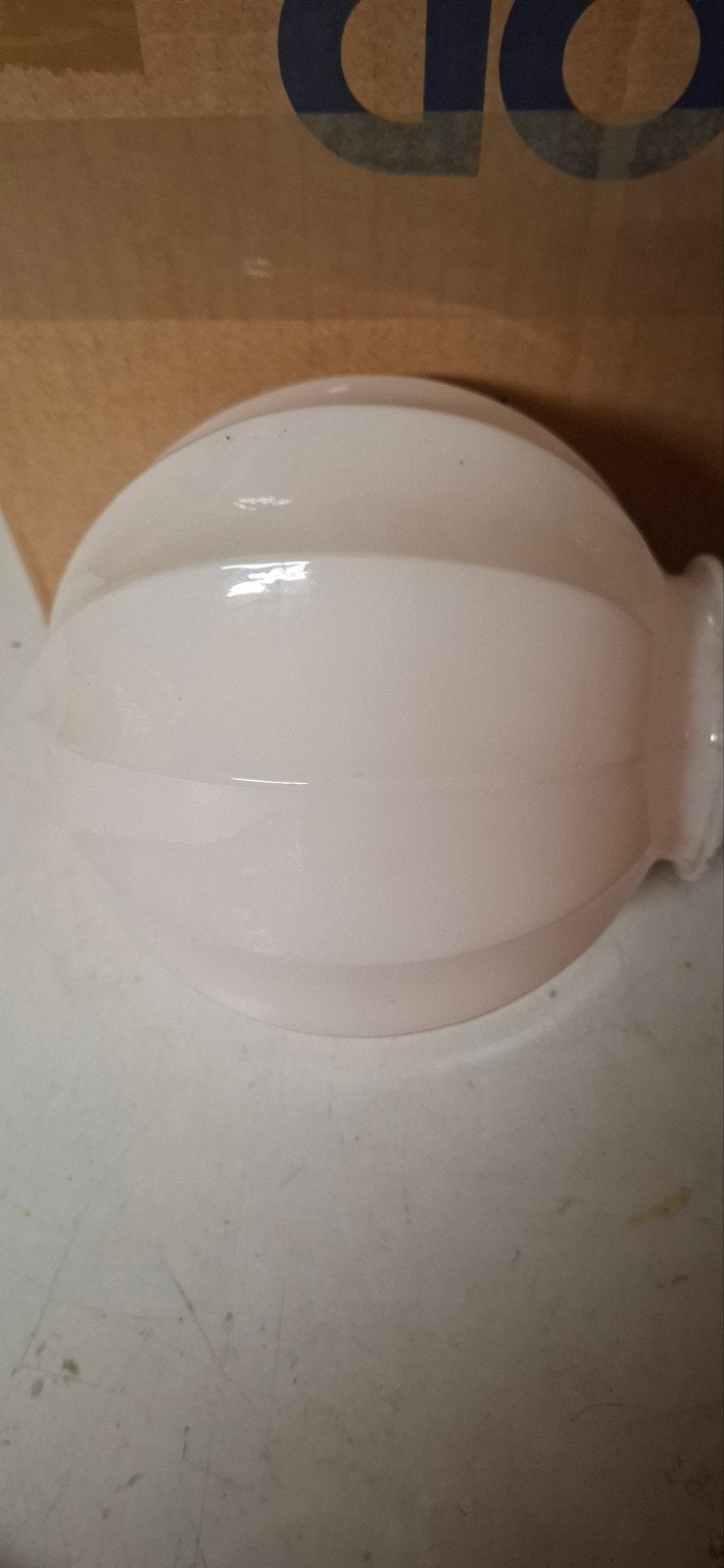 Vintage glazen lampenkap - Plafondlamp 16 cm, Gebruikt, Rond, Ophalen of Verzenden, Glas