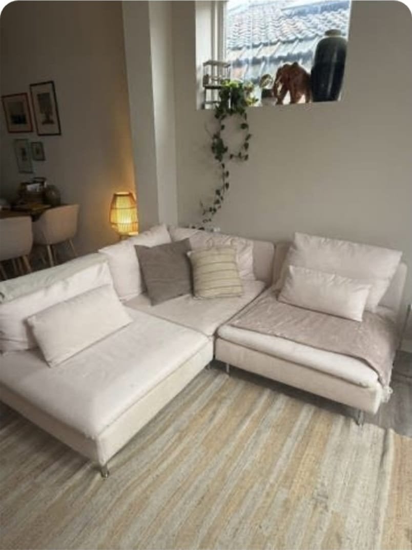 Ikea soderhamn hoezen licht roze, Ophalen, 250 tot 300 cm, 100 tot 125 cm, Hoekbank