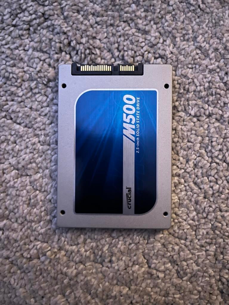 Crucial MX500 SSD - Upgrade je laptop of pc!, Computers en Software, Harde schijven, Intern, Gebruikt, Server, Ophalen of Verzenden
