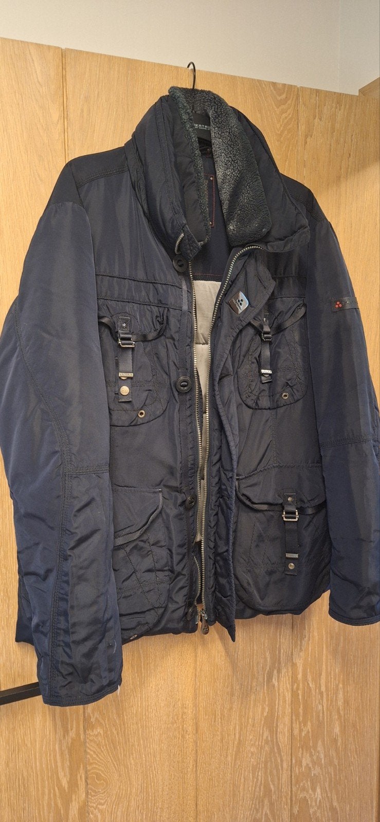 Peuterey winterjas donkerblauw, Kleding | Heren, Blauw, Maat 56/58 (XL), Ophalen of Verzenden, Gedragen